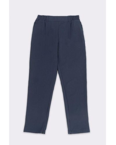 Jameson Carter 'Alpha' Relaxed Fit Trousers With Ankle Zip Viscose - Blue