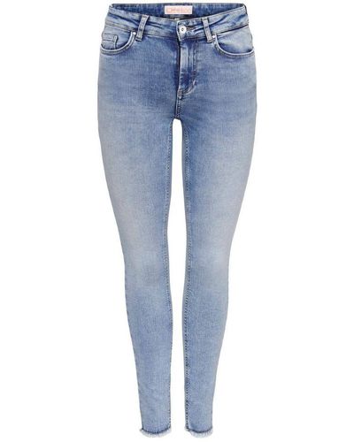 ONLY High Waist Skinny Jeans Onlblush Lichtblauw