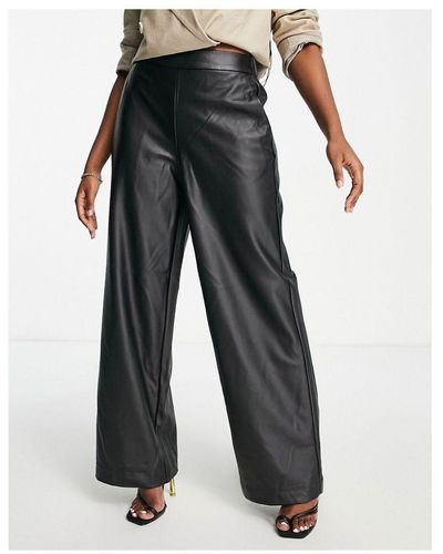 VERO MODA Leather Trousers Plus Size Fashion for Women  FASHIOLAin