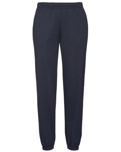 Fruit Of The Loom Elasticated Cuff Jogging Bottoms (Deep) - Blue