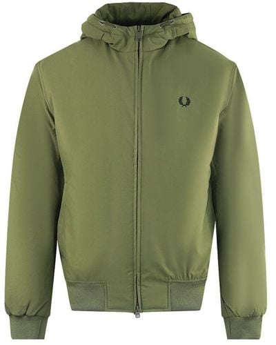 Fred Perry Padded Hooded Uniform Brentham Jacket - Green