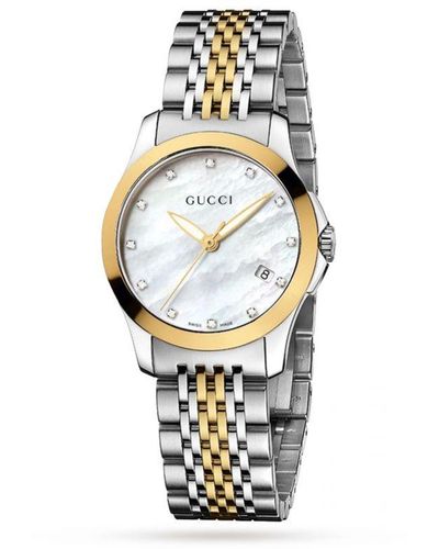 Gucci Ya126513 Ladies Watch Stainless Steel - White