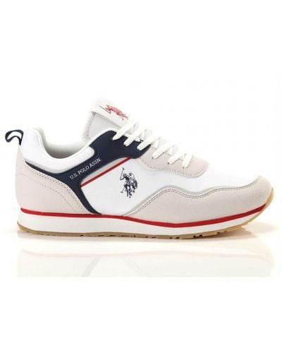 U.S. POLO ASSN. Sporty Slip-On Trainers With Print - White