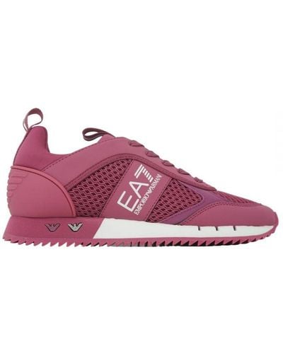 EA7 Lace Runner Roze Sneakers - Paars