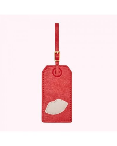 Lulu Guinness Lips Luggage Tag - Red