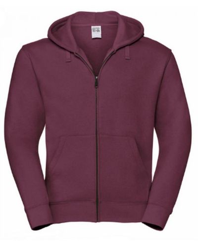 Russell Authentic Full Zip Hooded Sweatshirt / Hoodie () - Purple