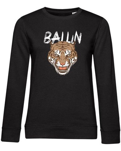 Ballin Amsterdam Est. 2013 Sweaters Tiger Sweater Zwart