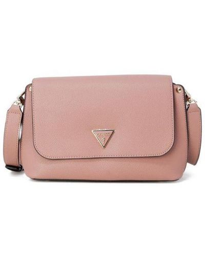 Guess Shoulder Bag With Clip Fastening - Pink
