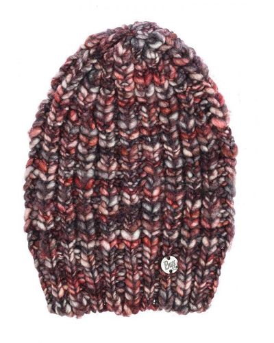 Buff Knitted Hat 100300 - Red