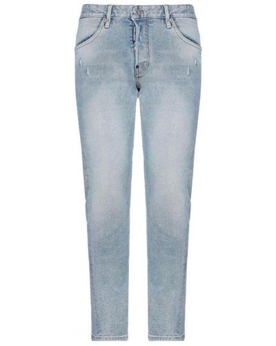 DSquared² Sexy Twist Jeans Met Gespiegeld Logo - Blauw