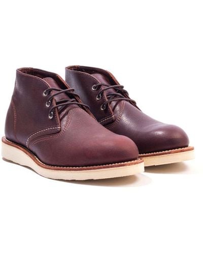 Red Wing Wing 3141 Heritage Work Chukka Boots - Purple