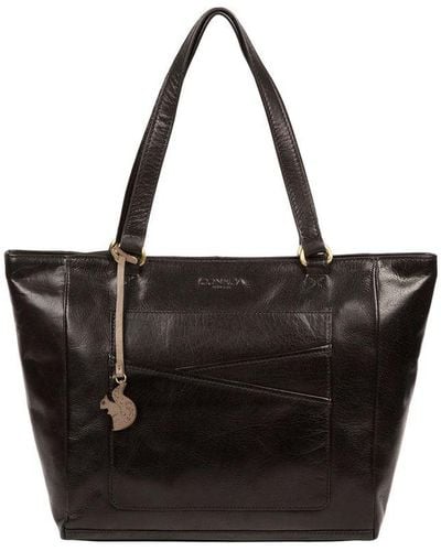 Conkca London 'Monique' Leather Tote Bag - Black