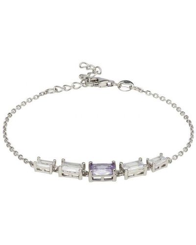 LÁTELITA London Clara Gemstone Bracelets Lilac Amethyst - Metallic