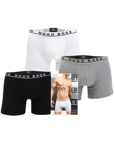 BOSS 3 Pack Boxer Shorts - White