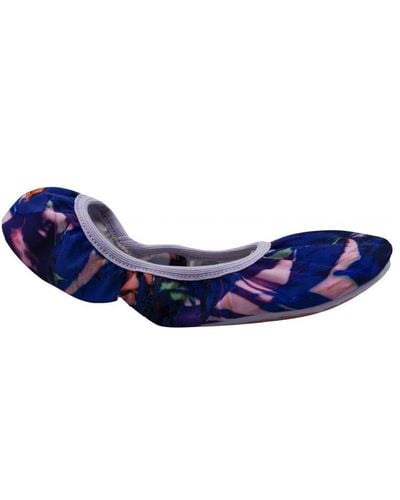 Reebok True Studio Slipper Blue Textile Slip On Ballerina Shoes M45521