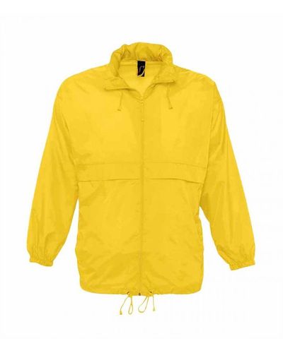 Sol's Surf Windbreaker Lightweight Jacket () Nylon - Yellow