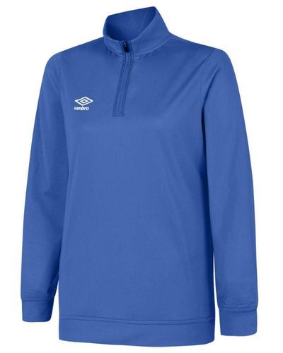 Umbro Club Essential Sweatshirt Met Halve Rits (koningsblauw)