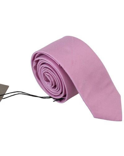 Daniele Alessandrini Stunning Silk Necktie Accessory - Purple