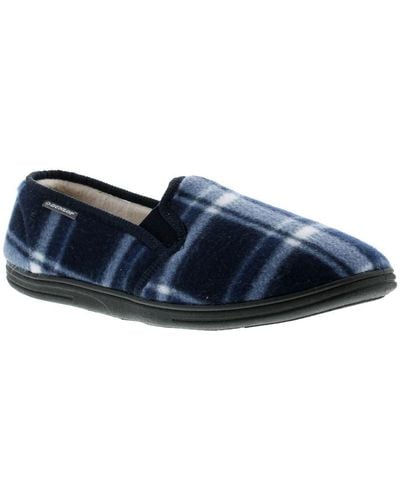 Dunlop Raymond Moccasin & Full Slippers Textile - Blue