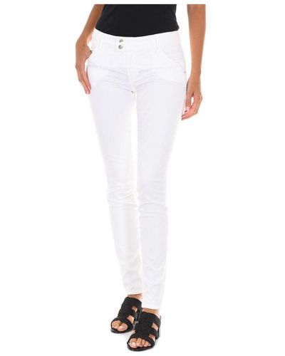 Met Long Stretch Fabric Trousers 70Dbf0552-O025 - White