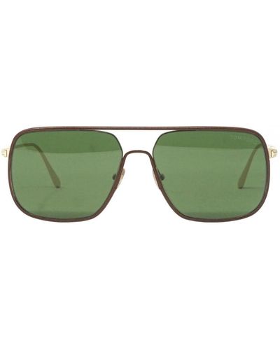 Tom Ford Cliff Ft1015 32n Gold Sunglasses - Groen