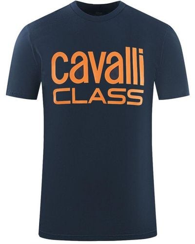 Class Roberto Cavalli Bold Logo T-Shirt - Blue
