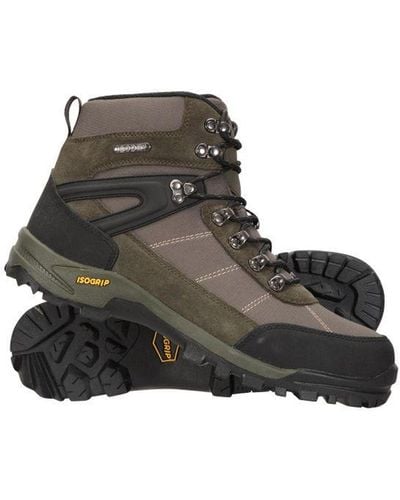 Mountain Warehouse Storm Extreme Suede Waterproof Hiking Boots () - Green