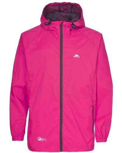 Trespass Ladies Qikpac Packaway Waterproof Shell Jacket - Pink