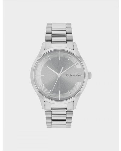Calvin Klein Accessories Iconic Bracelet Watch In Silver - Wit