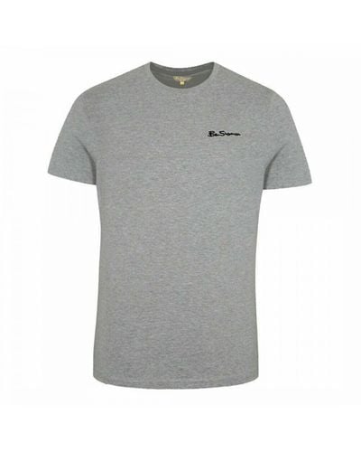 Ben Sherman Plain Light T-Shirt Cotton - Grey