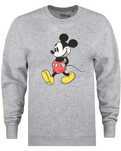 Disney Ladies Strides Mickey Mouse Washed Sweatshirt () - Grey