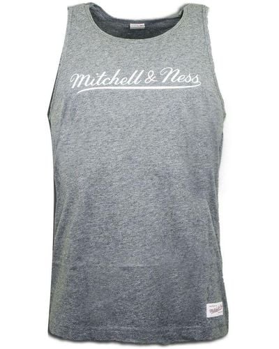 Mitchell & Ness Script Logo Grey Vest Textile