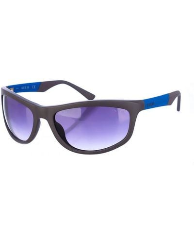Guess Acetate Sunglasses With Hexagonal Shape Gu6974S - Blue