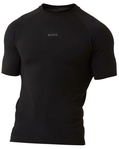 Björn Borg Björn - Short Sleeve Seamless Running T-shirt - Black