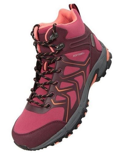 Mountain Warehouse Ladies Shadow Softshell Walking Boots () - Red