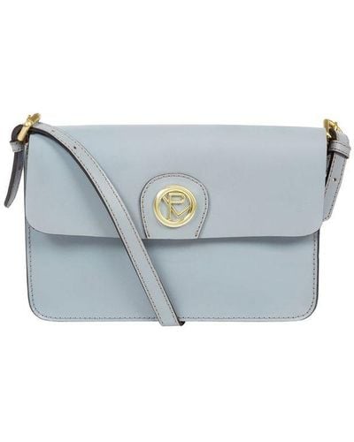 Pure Luxuries 'derwent' Cashmere Blue Leather Cross Body Bag