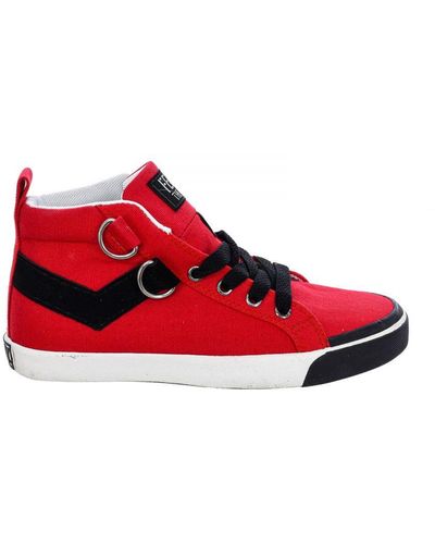 Product Of New York Slamdunk Urban Style Trainer With Breathable Fabric 131x07 Women - Red