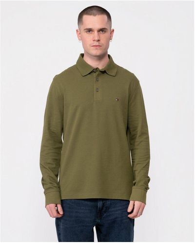 Tommy Hilfiger 1985 Long Sleeve Slim Fit Polo - Green