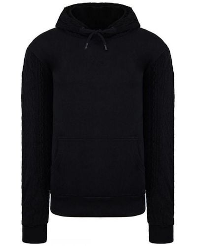 Criminal Damage Cable Black Hoodie Cotton