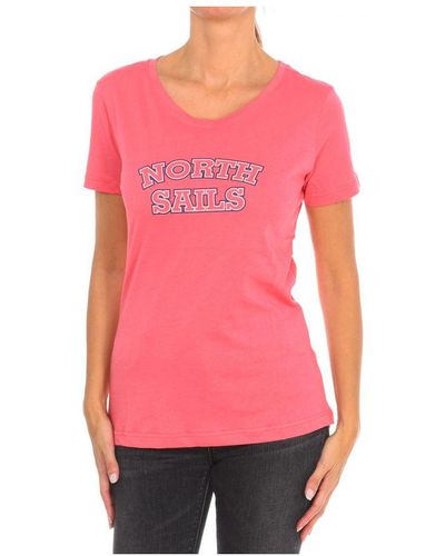 North Sails Womenss Short Sleeve T-Shirt 9024320 - Pink