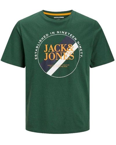 Jack & Jones Crew Neck Logo T-Shirts - Green