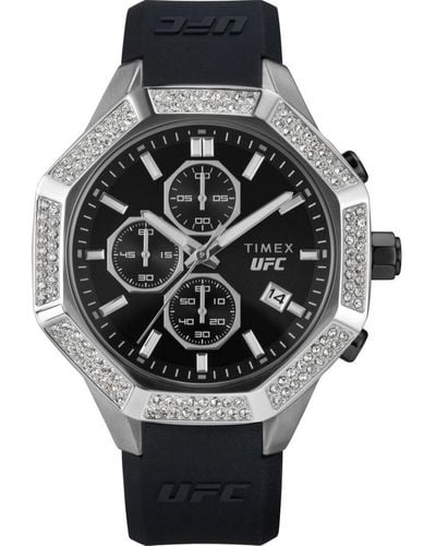 Timex Ufc King Chrono Watch Tw2V99300 Silicone - Black