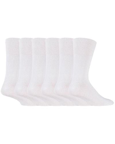 IOMI Set Van 6 Sokken Zonder Elastiek Diabetische Sokken Voor - Wit