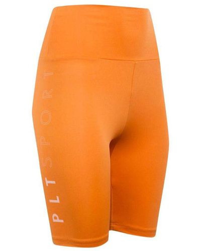 PrettyLittleThing Lycra Fitness Cycling Shorts - Orange