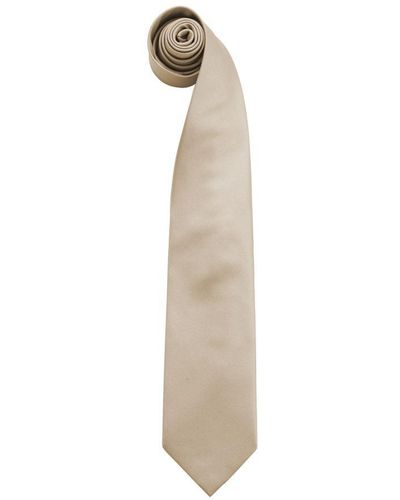 PREMIER "kleuren" Gewone Mode / Business Tie (pakket Van 2) (khaki) - Wit