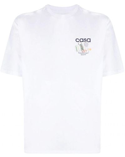 Casablancabrand Equipment Sportive Cotton T-Shirt - White
