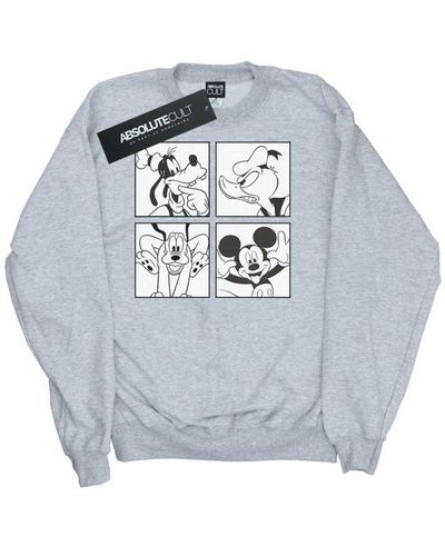 Disney Mickey, Donald, Goofy And Pluto Boxed Sweatshirt (Sports) - Grey