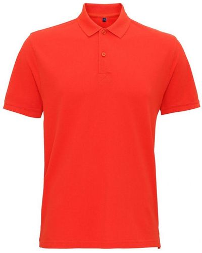 Asquith & Fox Kust Vintage Wash Polo (paprika) - Rood