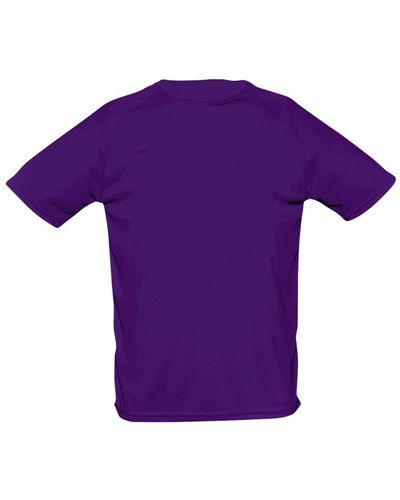 Sol's Sporty Short Sleeve Performance T-Shirt (Dark) - Purple