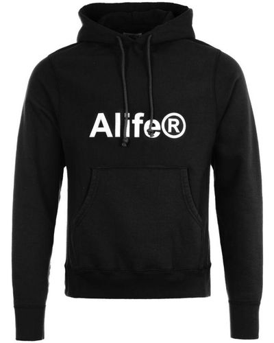 Alife Logo Black Hoodie - Zwart